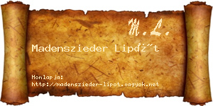 Madenszieder Lipót névjegykártya